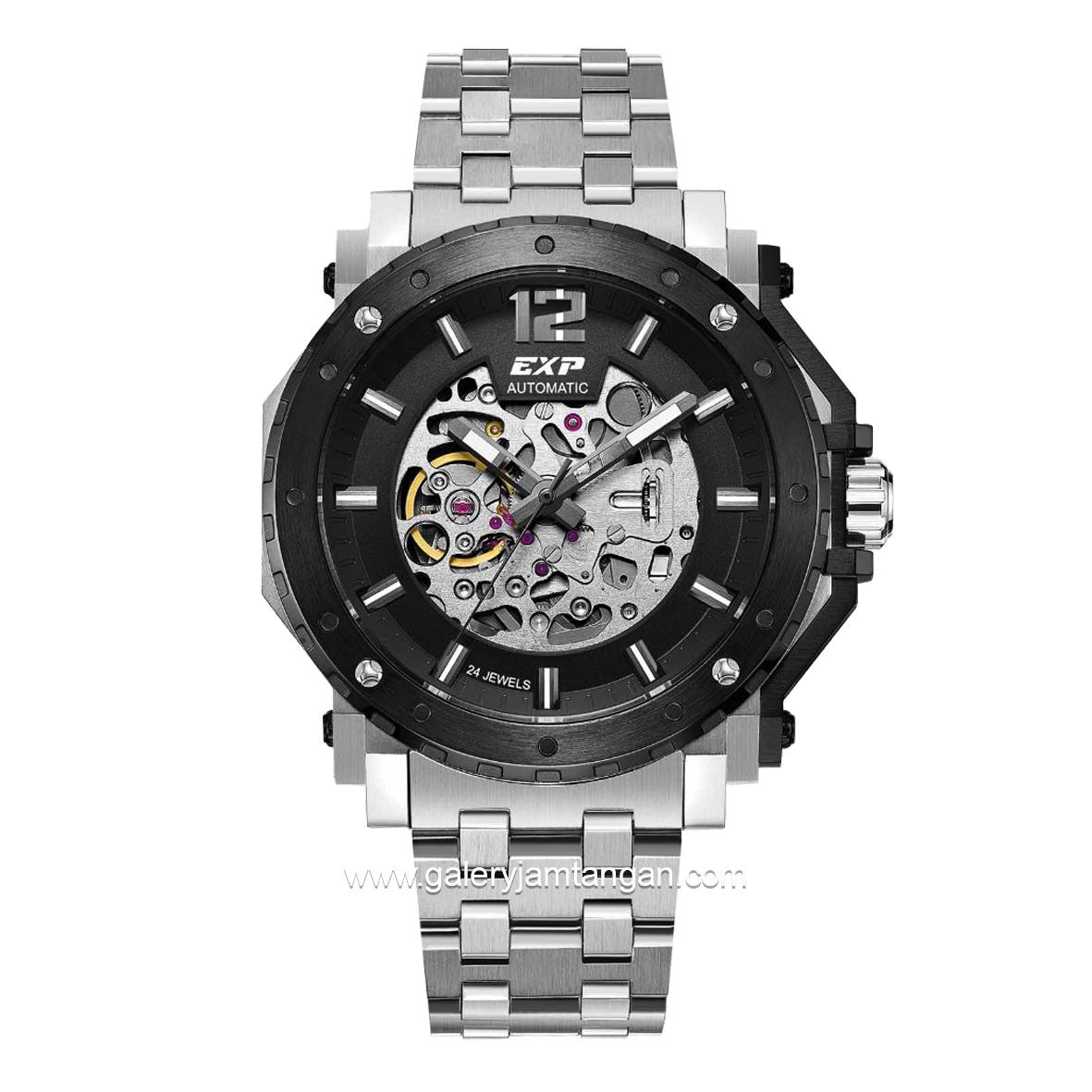 Expedition E 6402 M Automatic Silver Ring Black Stainless Steel
