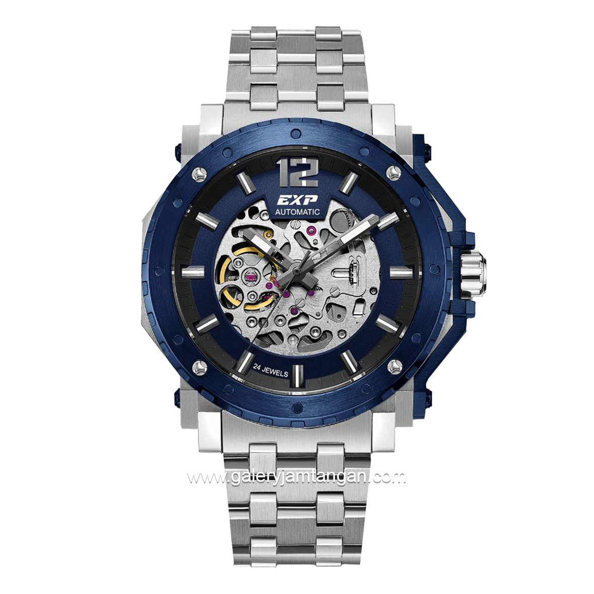 Expedition E 6402 M Automatic Silver Ring Blue Stainless Steel