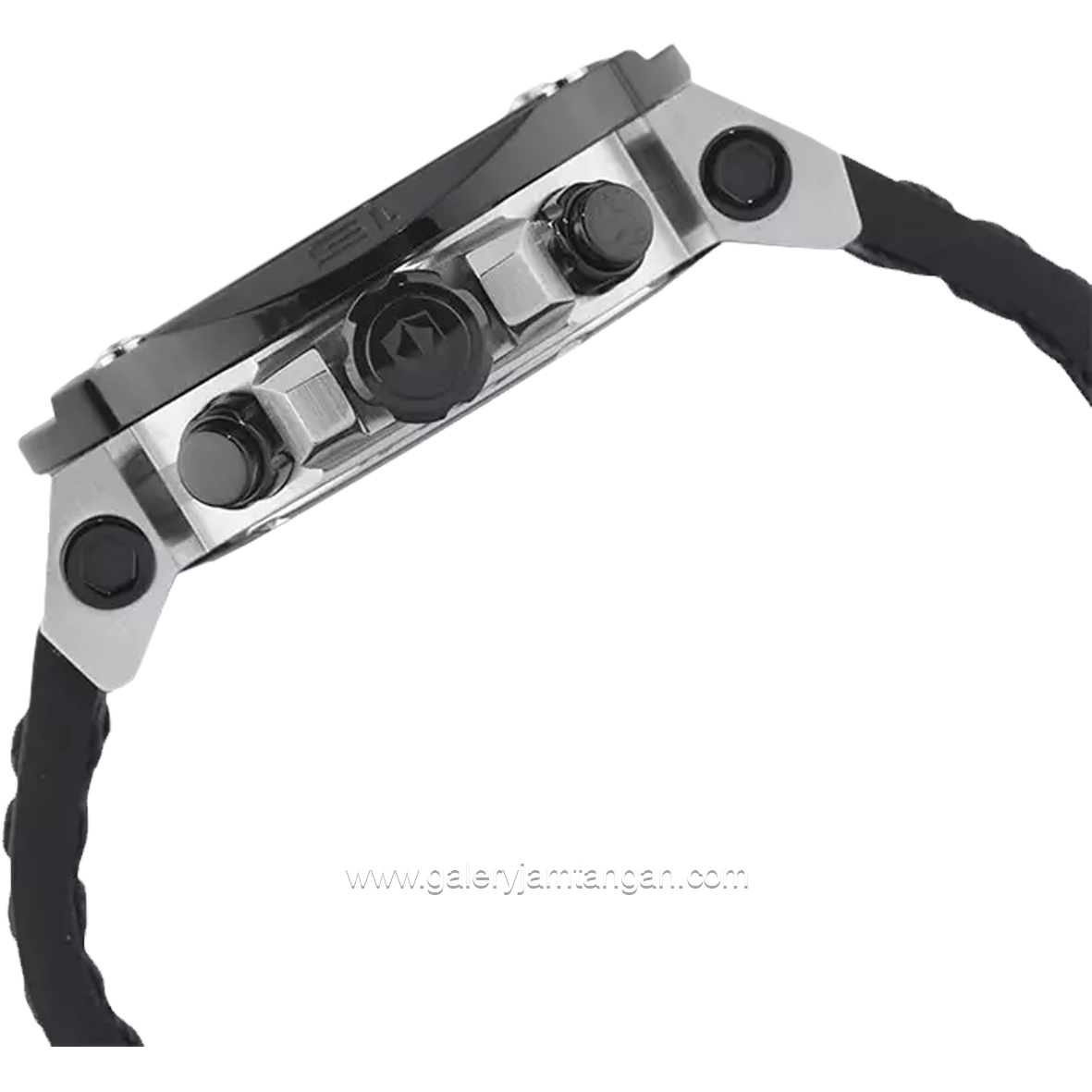 Expedition E 6606 MC Black Silver Leather Strap