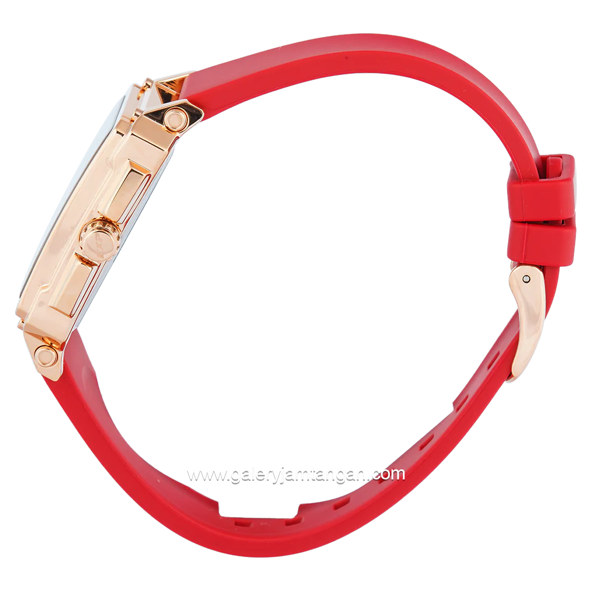 Expedition E 6618 B Red Dial Rosegold Rubber Strap