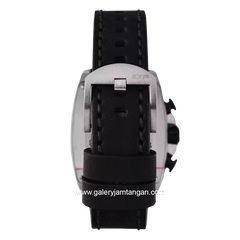 EXPEDITION E 6636 BC Black Silver Dial Red Chronograph Leather Strap