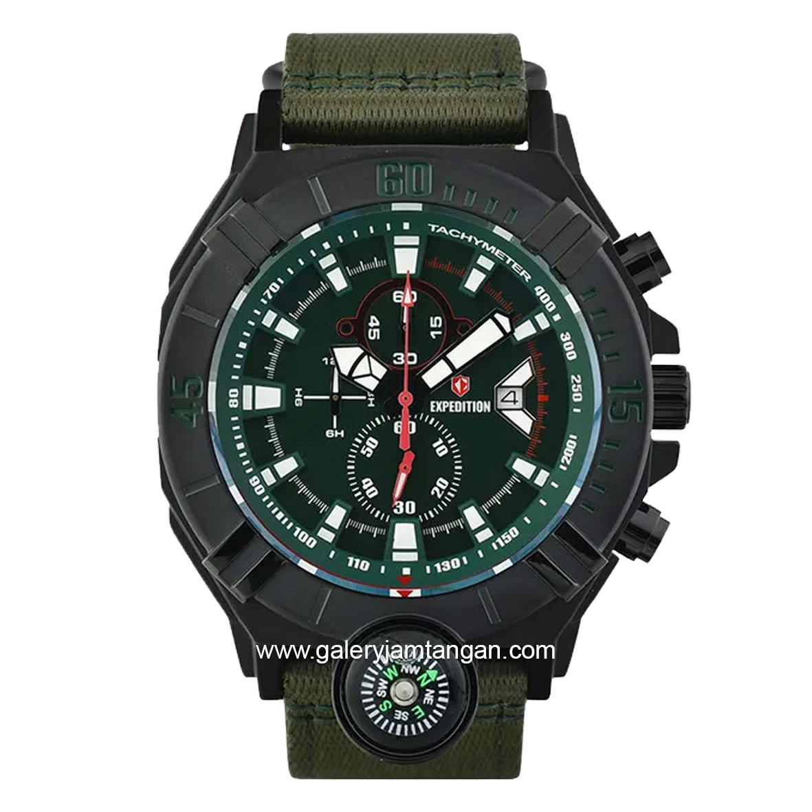 Expedition E 6772 M Chronograph Army Black Nylon Strap