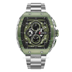 Expedition E 6782 MC Chronograph Silver Dial Green Stainless Steel