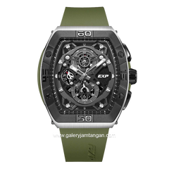 Expedition E 6800 M Chronograph Army Silver Rubber Strap
