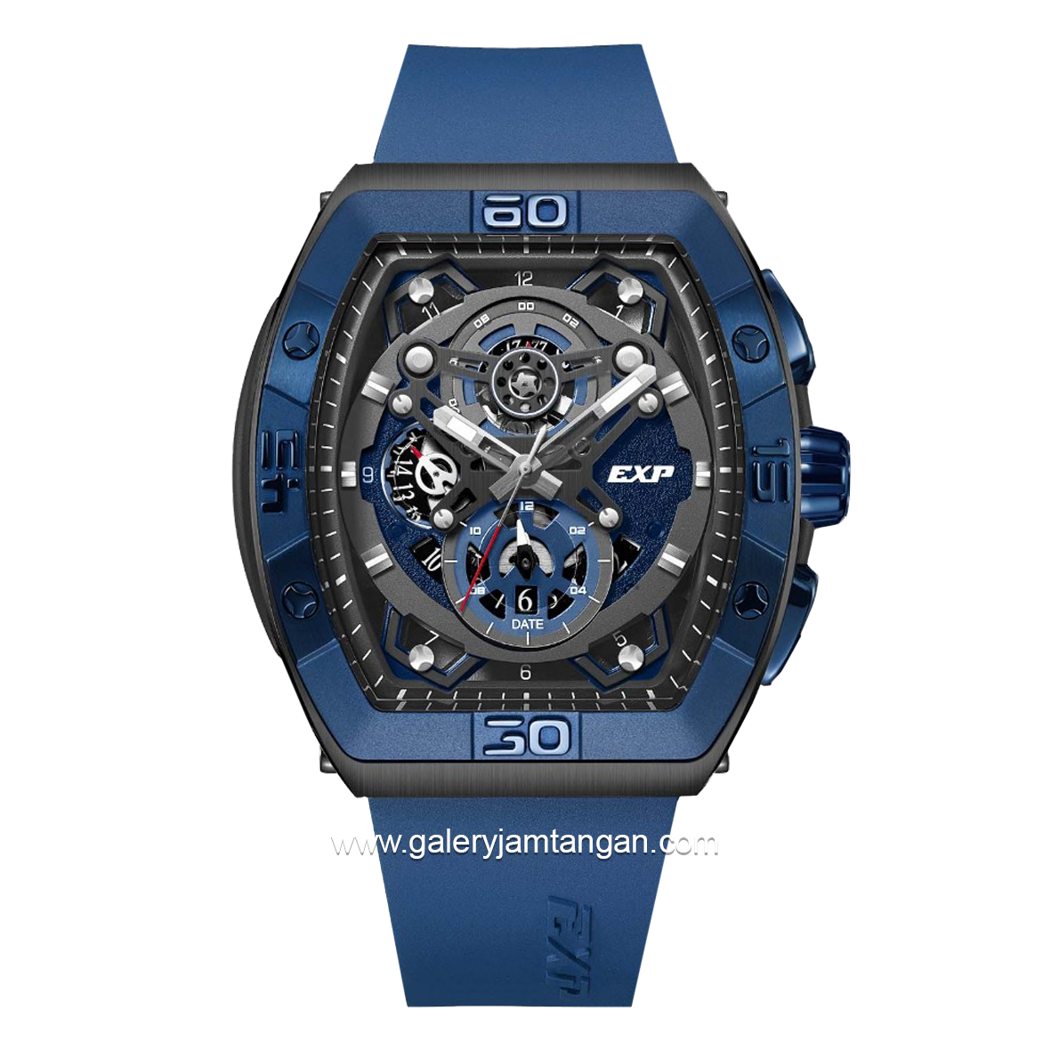 Expedition E 6800 M Chronograph Navy Black Rubber Strap