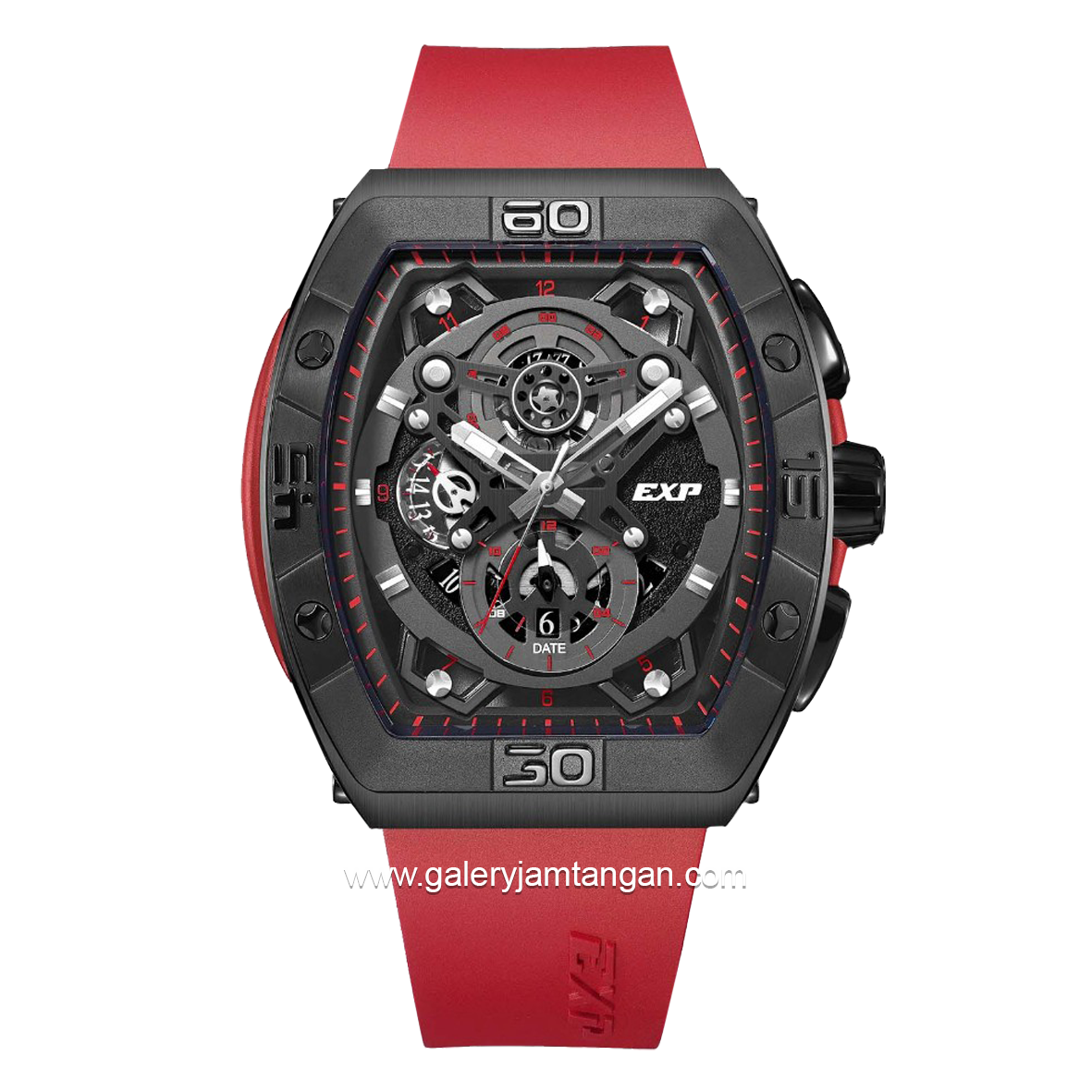 Expedition E 6800 M Chronograph Red Black Rubber Strap