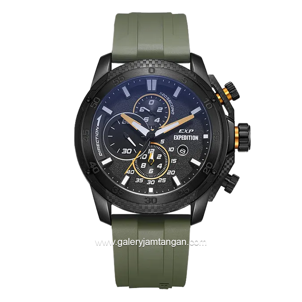 EXPEDITION E 6810 MC Army Dial Black Rubber Strap