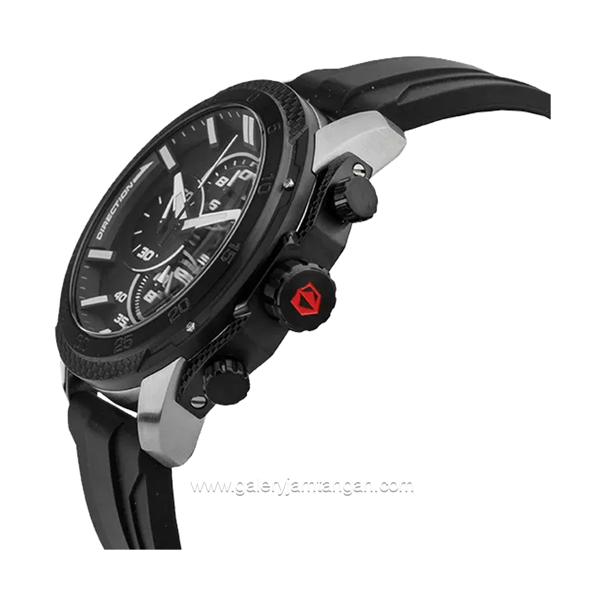 EXPEDITION E 6810 MC Black Crown Silver Rubber Strap
