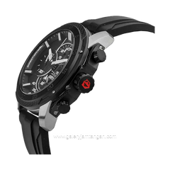 EXPEDITION E 6810 MC Black Crown Silver Rubber Strap