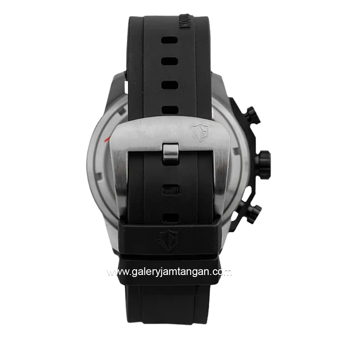 EXPEDITION E 6810 MC Black Crown Silver Rubber Strap