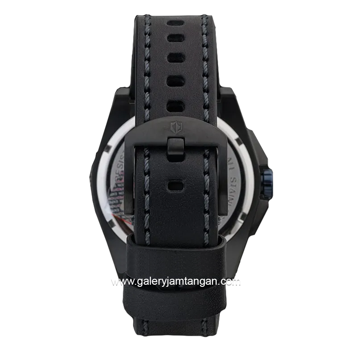 Expedition E 6823 MF Black Ring Blue Leather Strap