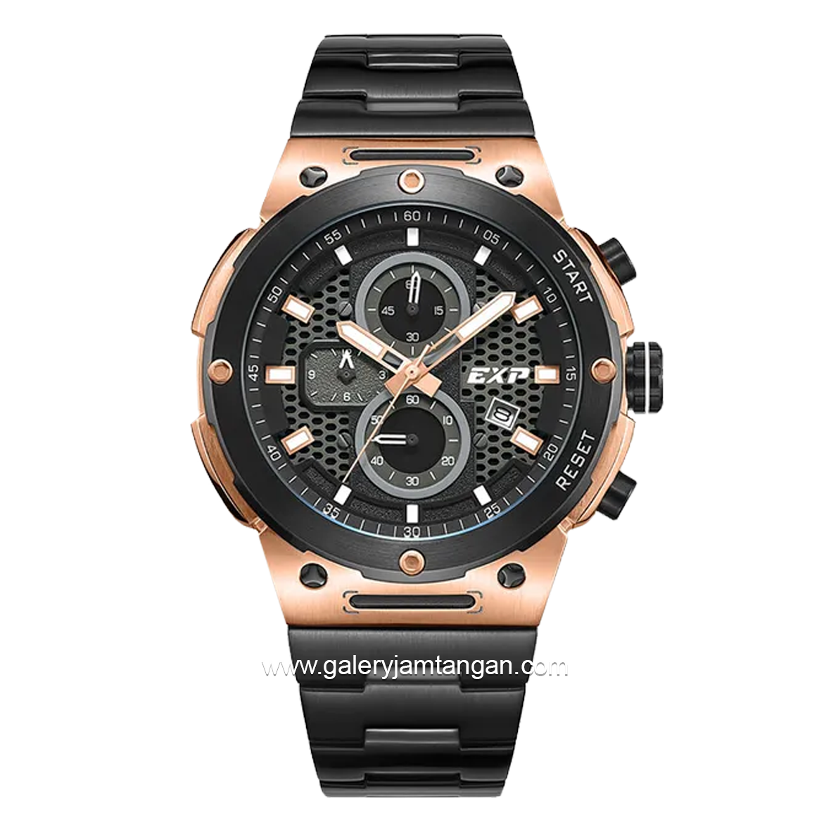 Expedition E 6837 M Chronograph Black Rosegold Stainless Steel