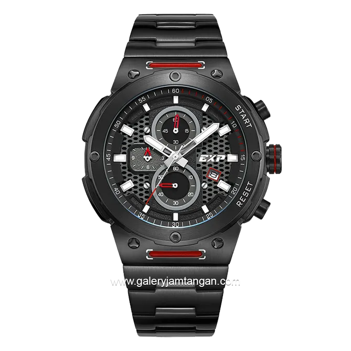 Expedition E 6837 M Chronograph Black Red Stainless Steel