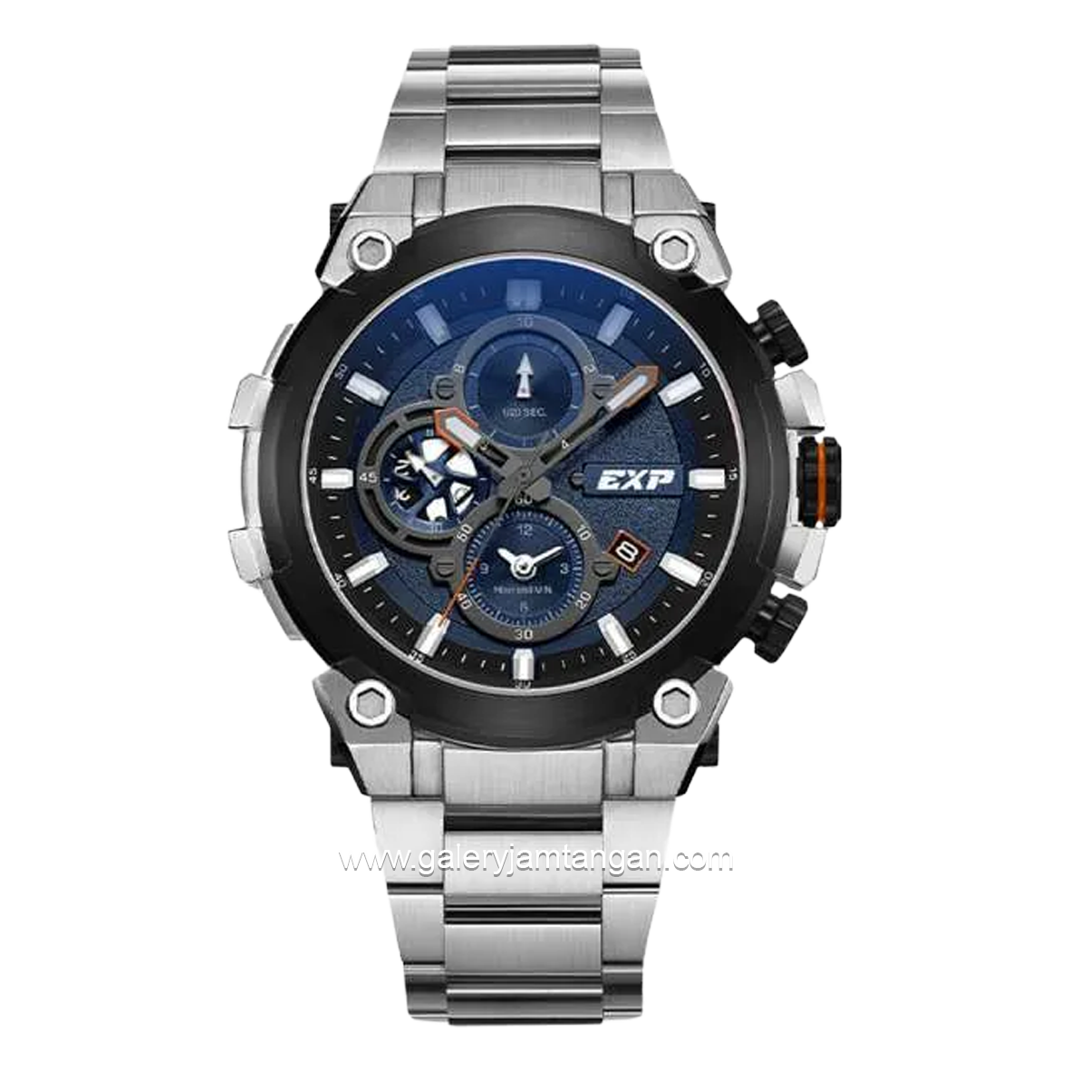 Expedition E 6841 MC Chronograph Silver Dial Blue Stainless Steel