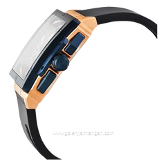 Expedition E 6844 MC Black Rosegold Ring Blue Rubber Strap