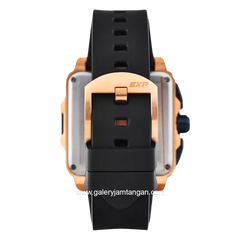 Expedition E 6844 MC Black Rosegold Ring Blue Rubber Strap