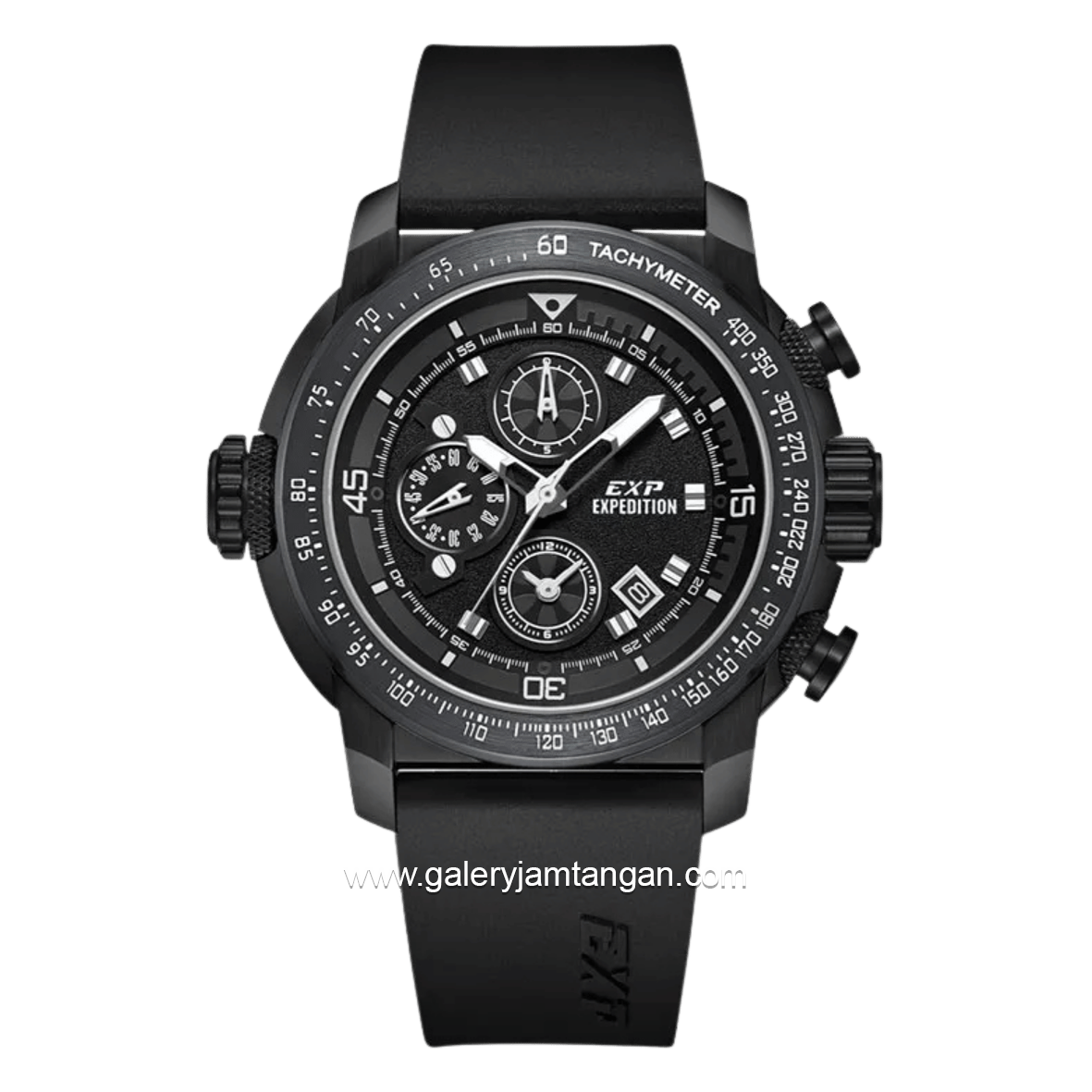 EXPEDITION E 6335 GCREPBA Chronograph Full Black Rubber Strap