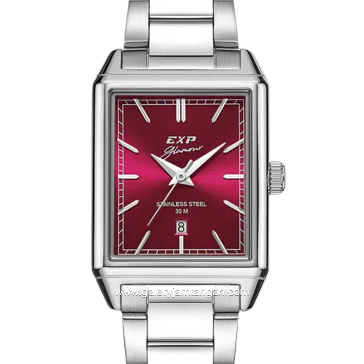 EXPEDITION E 6866 LDBSSDR Ladies Silver Dial Red Stainless Steel Strap