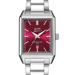 EXPEDITION E 6866 LDBSSDR Ladies Silver Dial Red Stainless Steel Strap