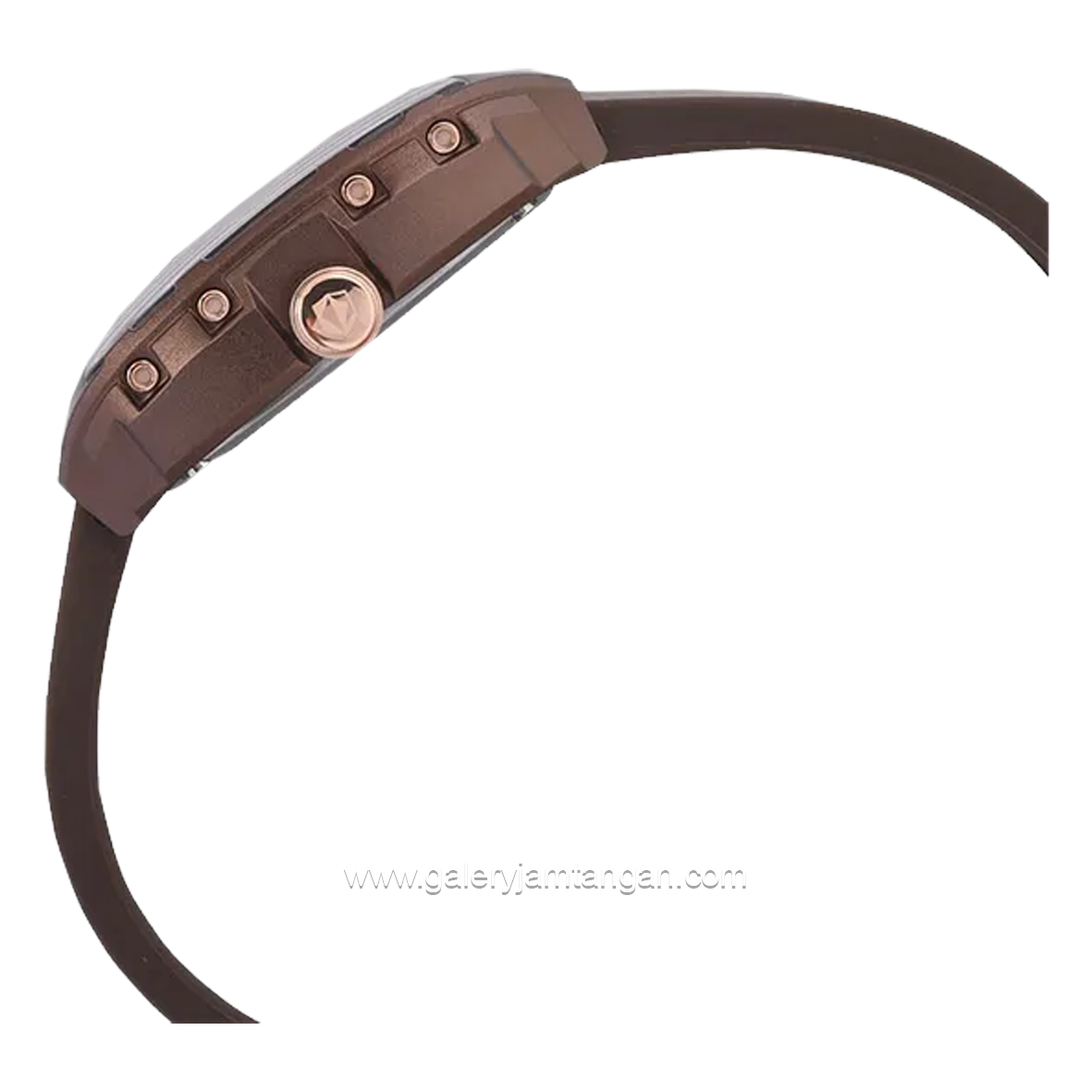 EXPEDITION E 6782 B Brown Crown Rosegold Rubber Strap