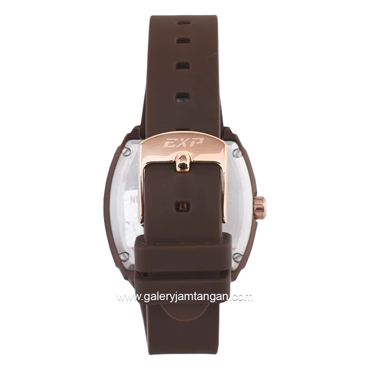 EXPEDITION E 6782 B Brown Crown Rosegold Rubber Strap