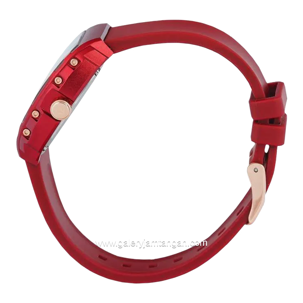 EXPEDITION E 6782 B Red Crown Rosegold Rubber Strap