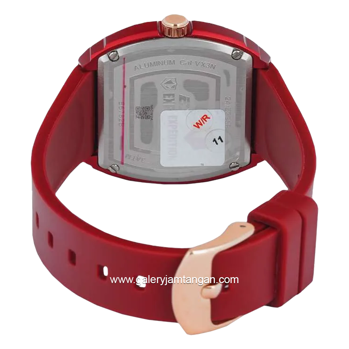 EXPEDITION E 6782 B Red Crown Rosegold Rubber Strap