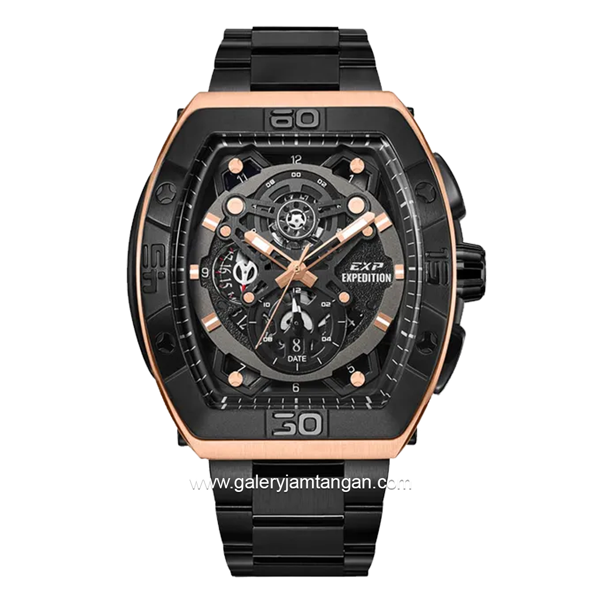 EXPEDITION E 6800 MC Chtonograph Black Crown Rosegold Stainless Steel