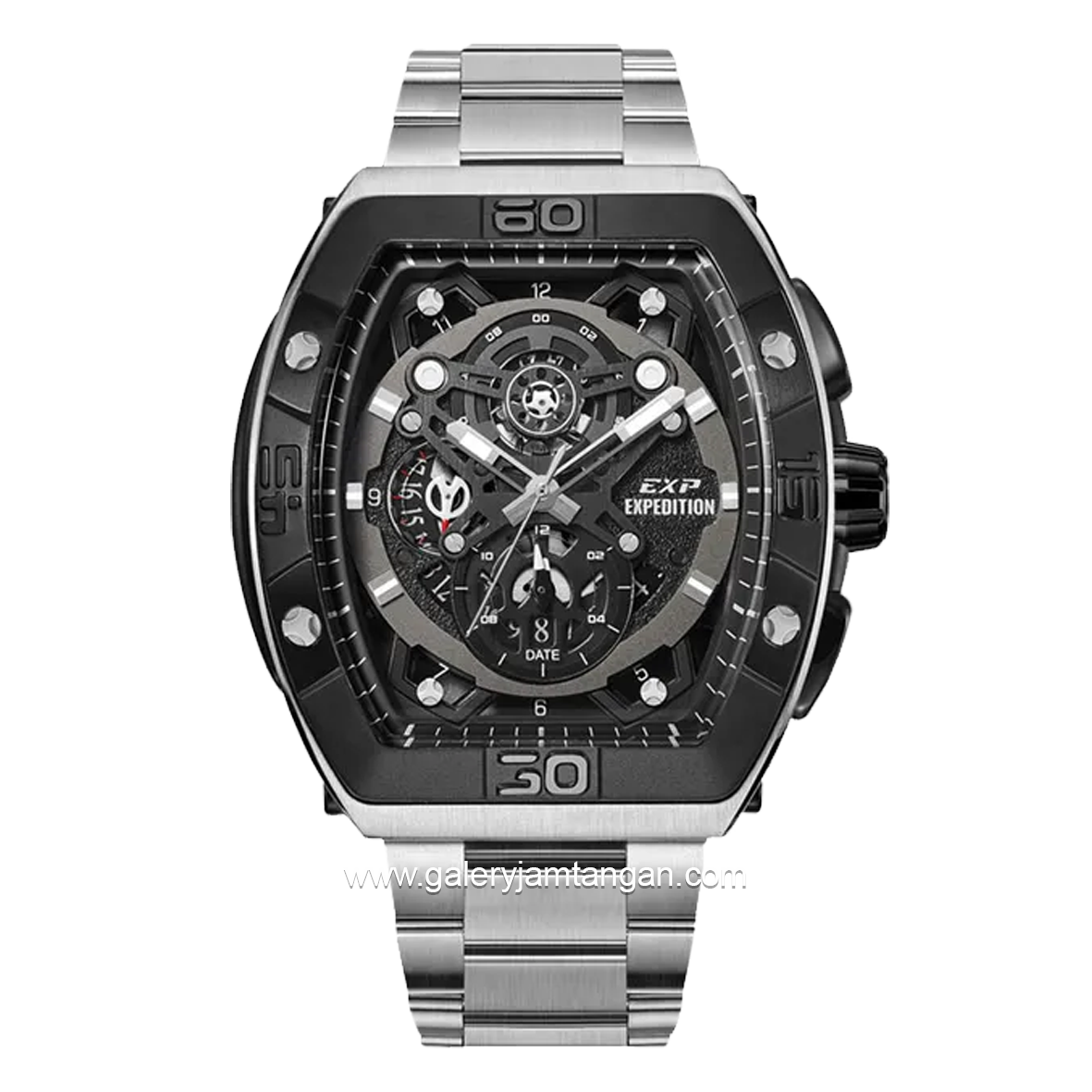 EXPEDITION E 6800 MC Chronograph Silver Ring Black Stainless Steel