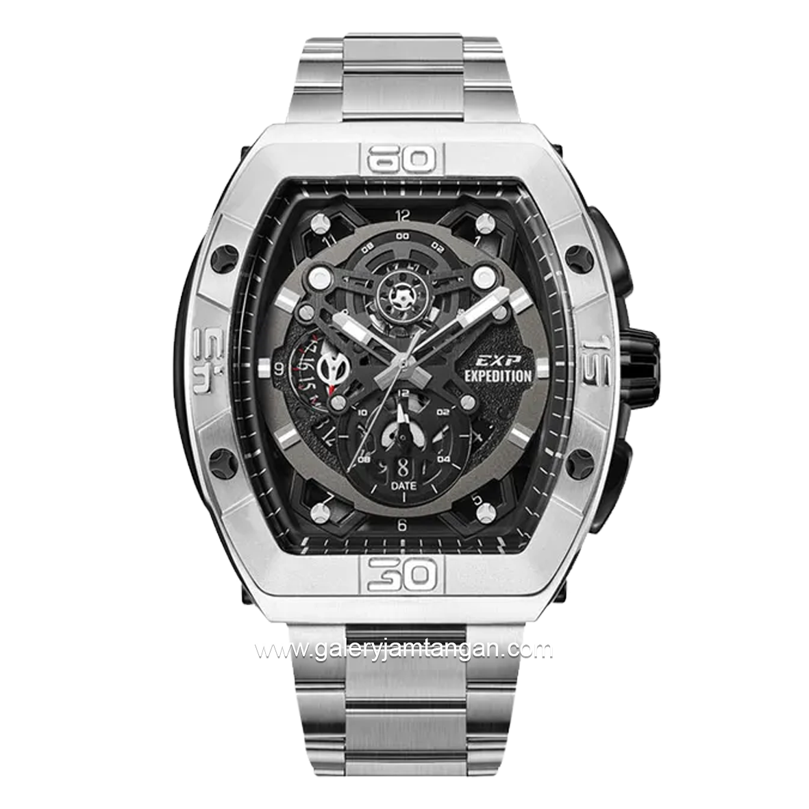EXPEDITION E 6800 MC Chronograph Silver Dial Black Stainless Steel