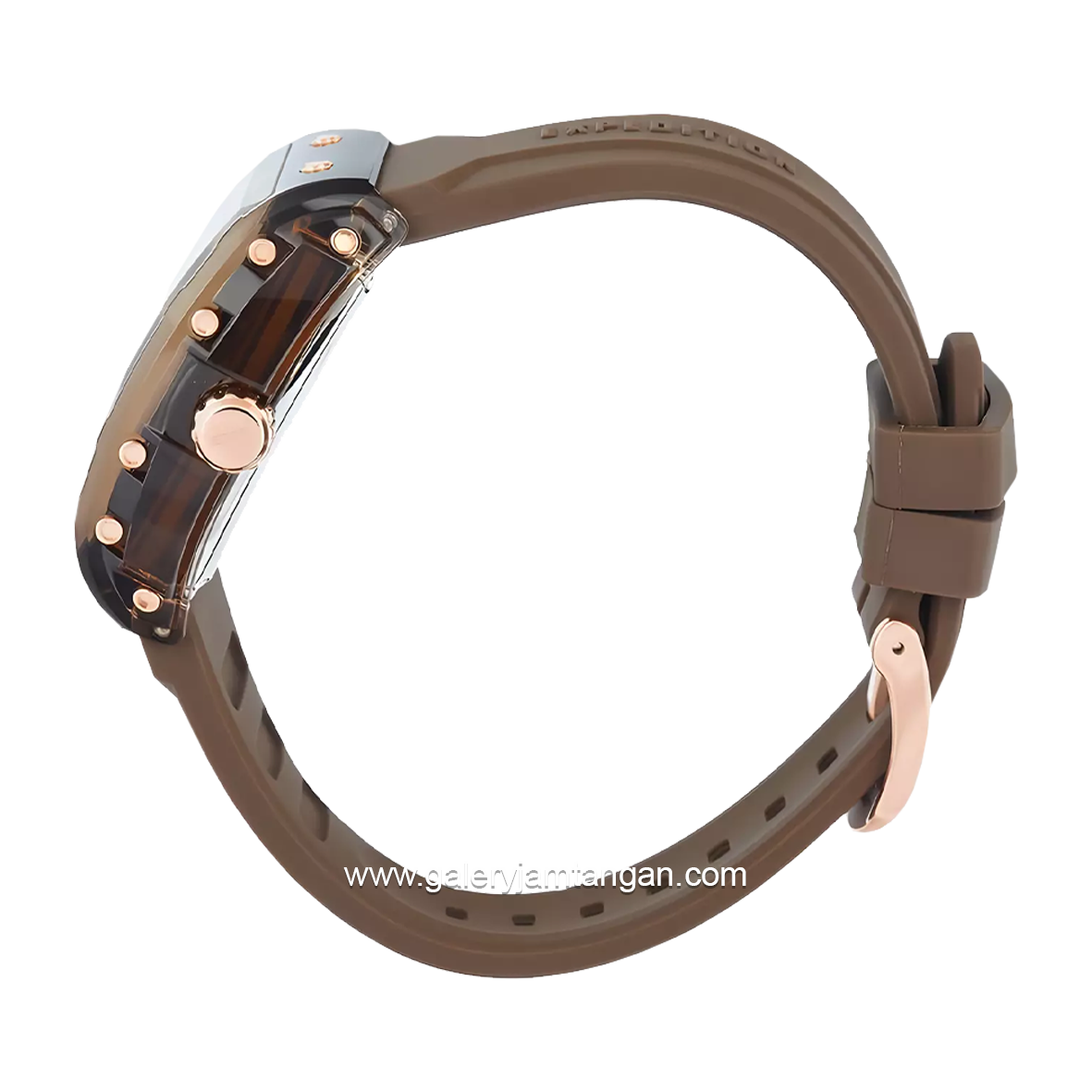 EXPEDITION E 6814 M Men Watches Brown Rubber Strap