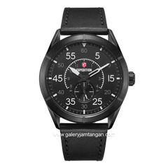 EXPEDITION E 6832 M Chronograph Full Black Leather Strap