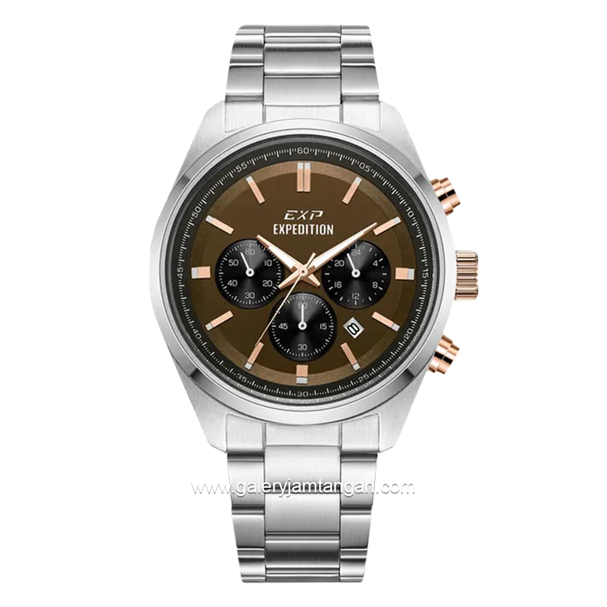 EXPEDITION E 6867 M Chronograph Silver Dial Brown Stainless Steel