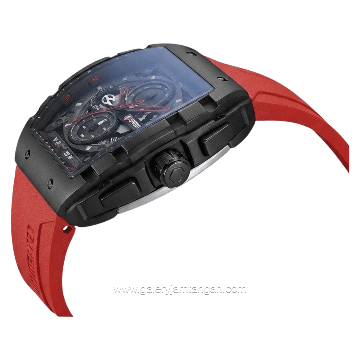 Expedition E 6782 MC RIPBARE Red Black Rubber Strap