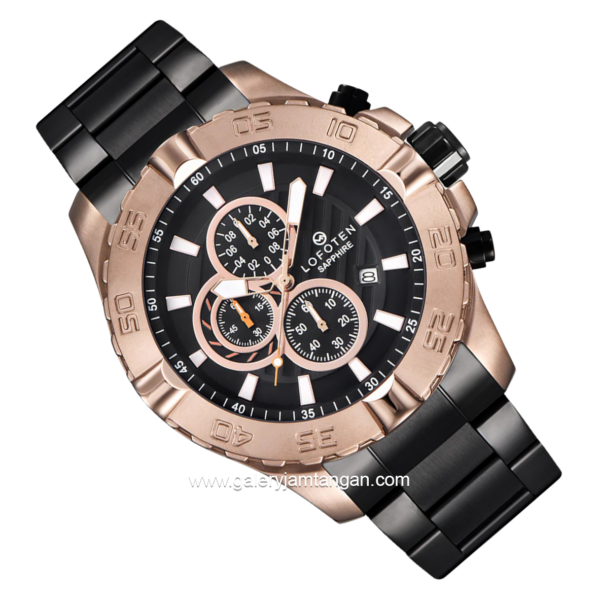 LOFOTEN F-6512MC Chronograph Black Rosegold Stainless Steel