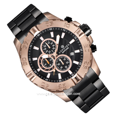 LOFOTEN F-6512MC Chronograph Black Rosegold Stainless Steel