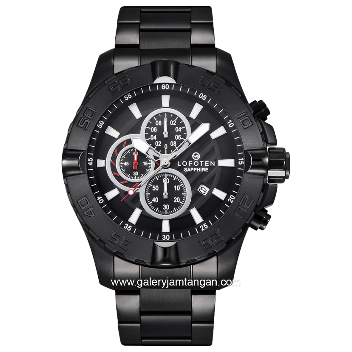 LOFOTEN F-6512MC Chronograph Full Black Stainless Steel