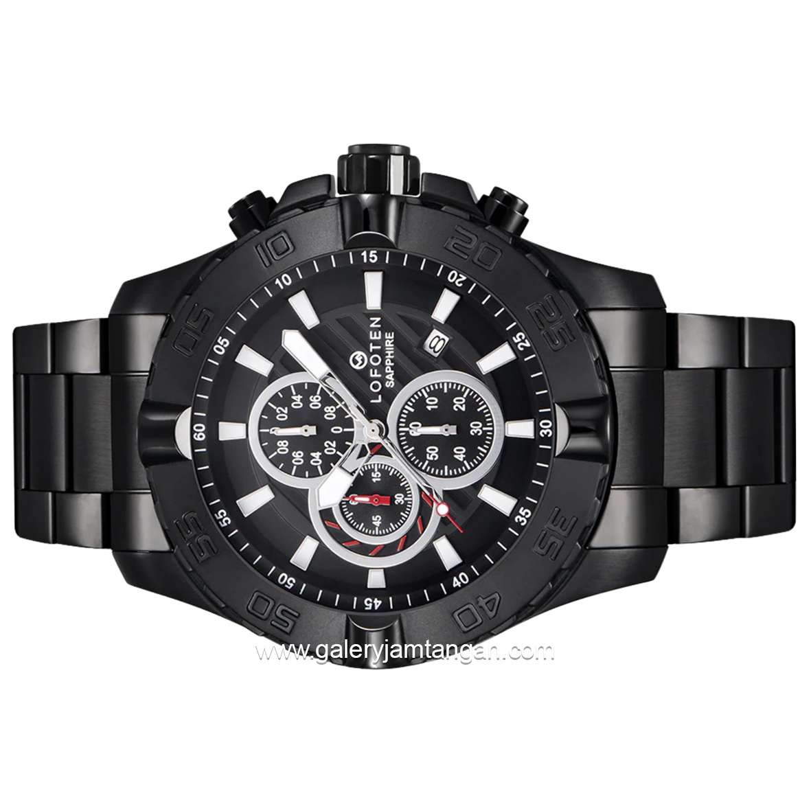 LOFOTEN F-6512MC Chronograph Full Black Stainless Steel