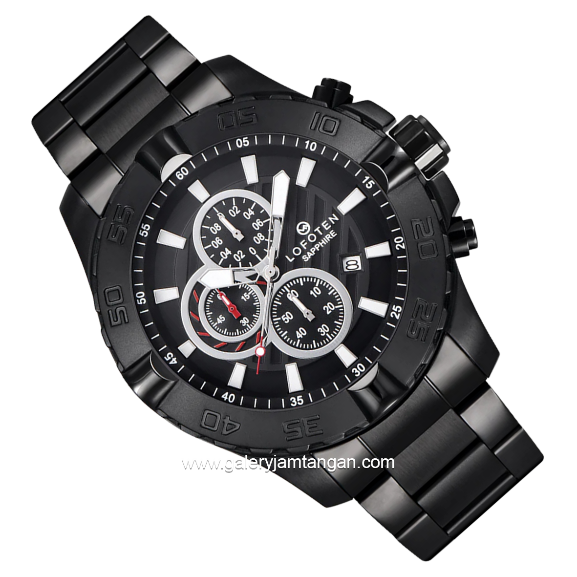 LOFOTEN F-6512MC Chronograph Full Black Stainless Steel