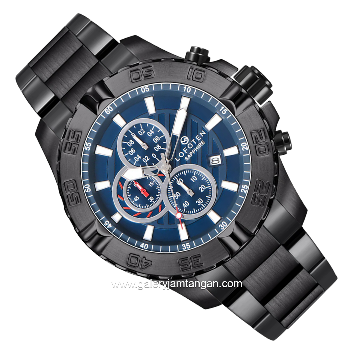 LOFOTEN F-6512MC Chronograph Black Dial Blue Stainless Steel
