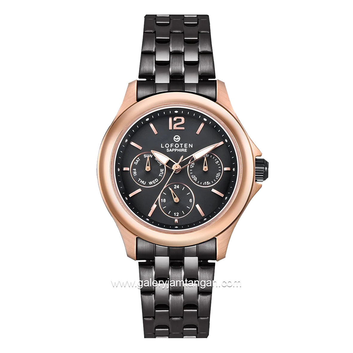 LOFOTEN F-2314L Multifunction Black Rosegold Stainless Steel