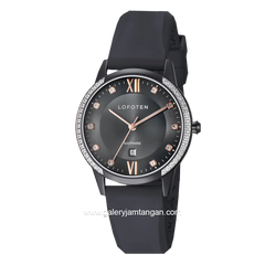 LOFOTEN F-2322L Black Silver Rubber Strap