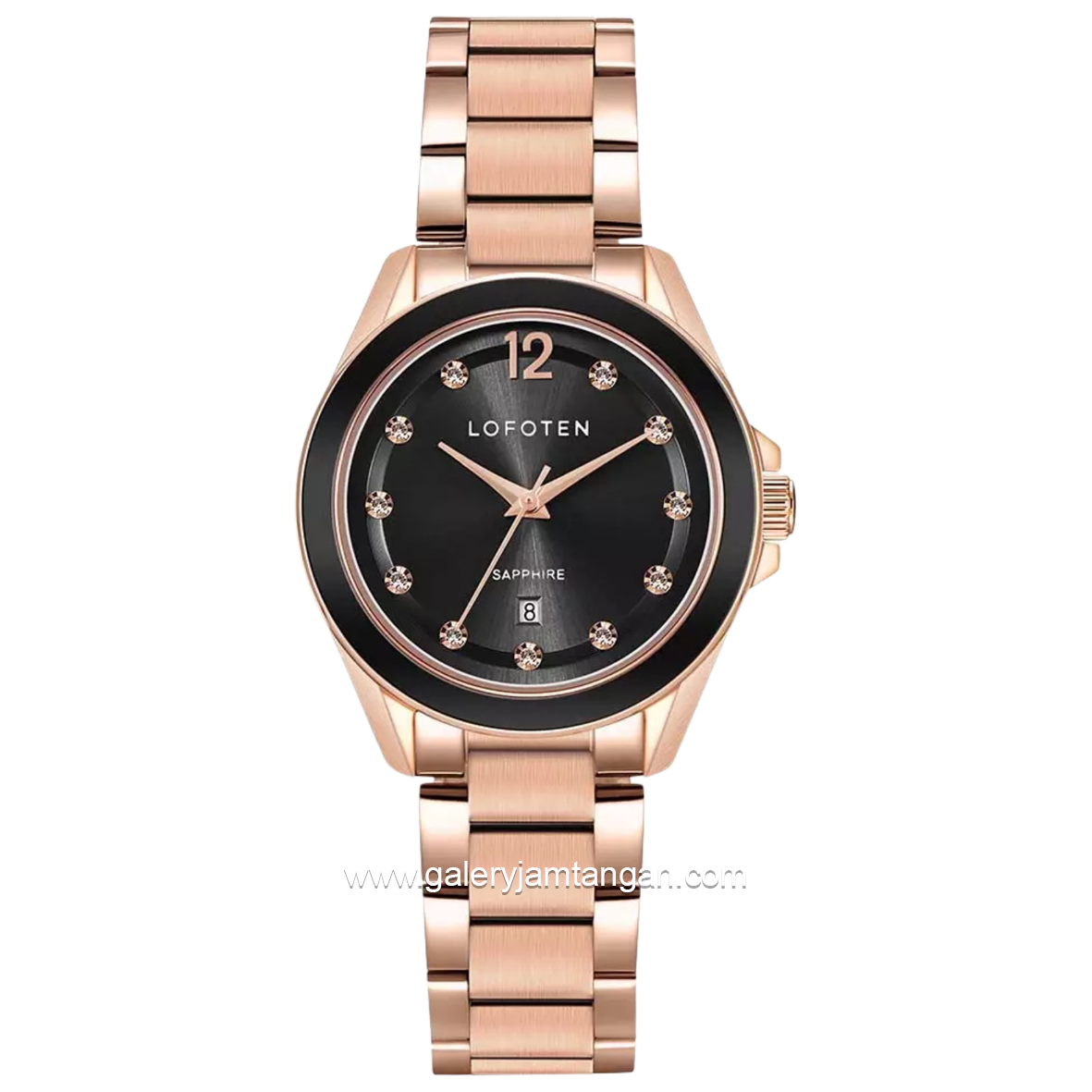 LOFOTEN F-2324L Rosegold Dial Black Stainless Steel