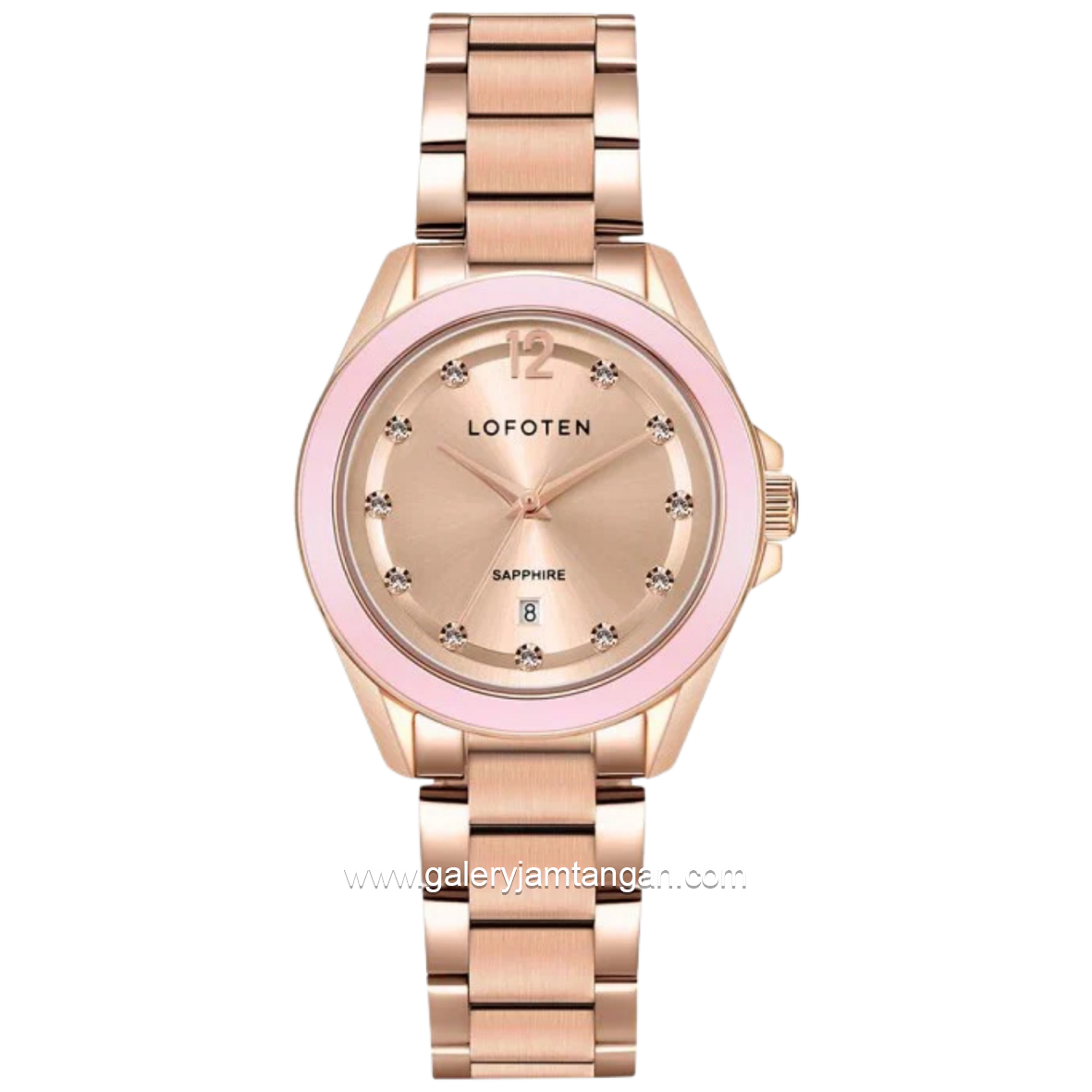 LOFOTEN F-2324L Rosegold Ring Pink Stainless Steel
