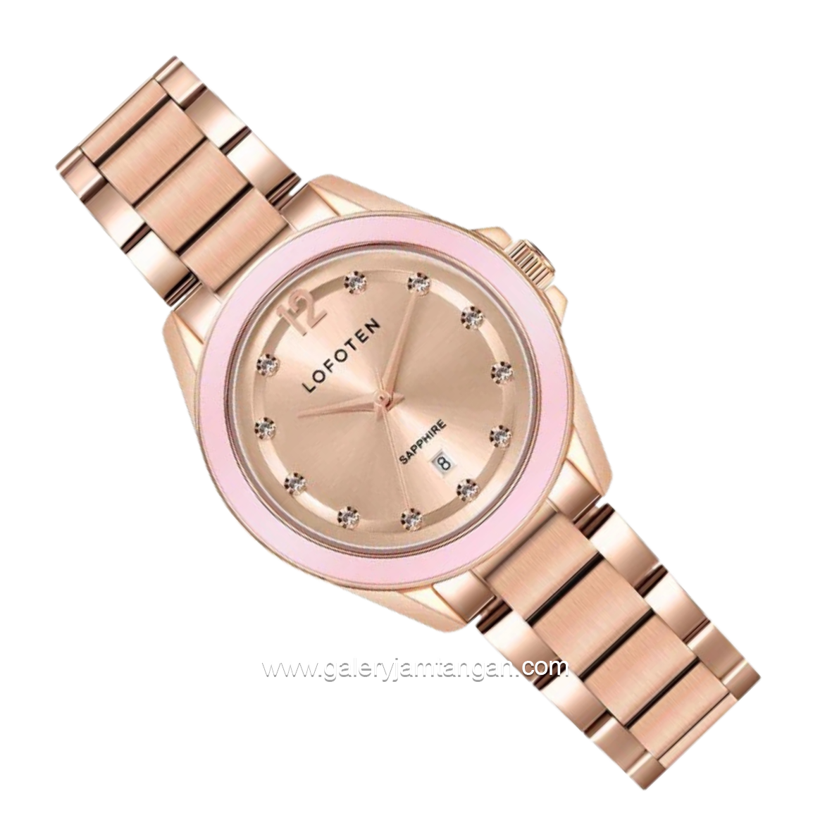 LOFOTEN F-2324L Rosegold Ring Pink Stainless Steel