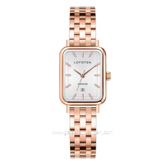 LOFOTEN F-2332L RG-1 Rosegold Dial White Stainless Steel Strap