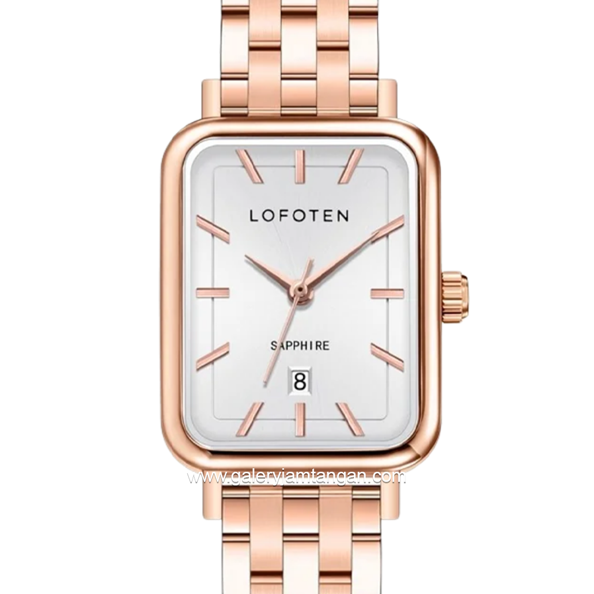 LOFOTEN F-2332L RG-1 Rosegold Dial White Stainless Steel Strap