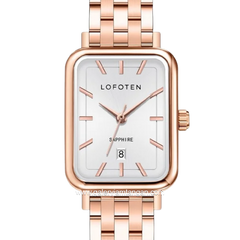 LOFOTEN F-2332L RG-1 Rosegold Dial White Stainless Steel Strap