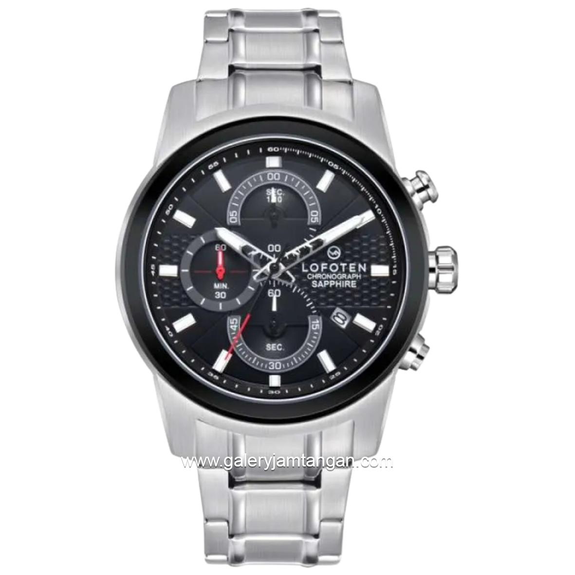 LOFOTEN F-6531MC Silver Dial Black Stainless Steel