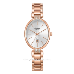 Alexandre Christie Passion AC 2C21 LDBRGSL Silver Dial Rose Gold Stainless Steel Strap